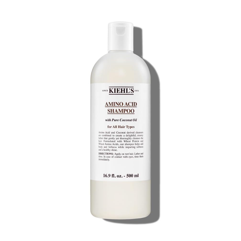 Kiehl's Amino Acid Shampoo, with Amino Acids and Coconut Oil to Clarify and Cleanse, Suitable for All Hair Types, 500Ml