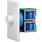 OSD Audio SVC205 in-Wall Volume Control with On/Off Switch, 300W Speaker Control with Impedance Matching, Single Gang Wall Plate, White