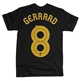 Official Liverpool FC Steven Gerrard Hero T-Shirt Black