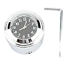 EVGATSAUTO motorfietsstuurhorloge, 7/8 “1” motorfietsstuurbevestigingshorloge Precieze tijdregelklok(Zwart)