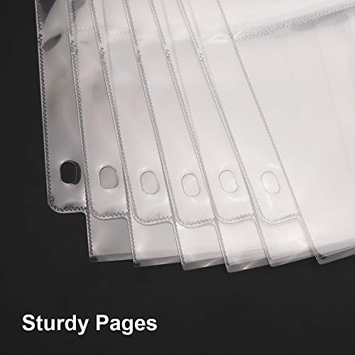 AHGXG 100 Sheets Clear Trading Card Sleeve Pages, 900 Pockets Business Card Storage Pokemon Card Collector for 3 Ring Binder