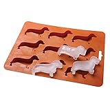 WHAT ON EARTH Dachshund Ice Cube Tray - BPA-Free Silicone Dog Shaped Mold for Candy Making or Gelatin Setting