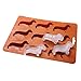 WHAT ON EARTH SYNCHKG034697 Dachshund Ice Cube Tray-BPA-Free Silicone Dog Shaped Mold for Candy Making or Gelatin Setting, 6 1/4 in. x 8 1/2 in. x 1/2 in. Brown