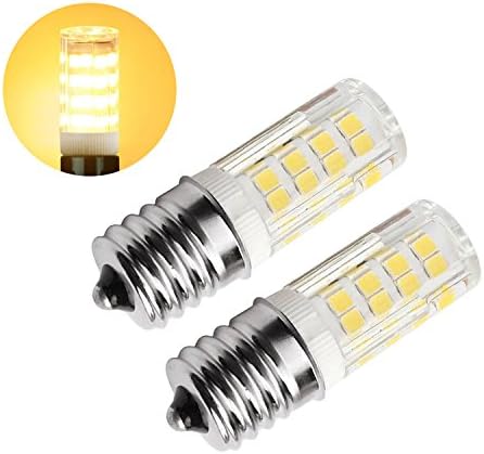 Ceramic E17 LED Bulb for Microwave Oven Appliance, 40W Halogen Bulb Equivalent, Warm White 3000K, Pack of 2