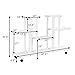 Giantex Rolling Flower Rack Wood Plant Stand on Wheels 6 Wood Shelves 12 Pots Bonsai Display Shelf Indoor Outdoor Yard Garden Patio Balcony Living Room Storage Rack Bookshelf Hollow Shelves (White)
