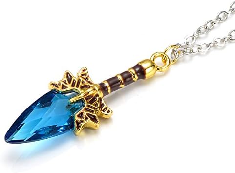 1pcs Aghanim's Scepter Crystal Pendant Necklace Alloy Chain PC Game DOTA2