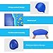 Swim Cap Women(2 Pack),Long Hair Swimming Cap Cover Ears for Women Men Kids,Swimming Hats with 2 Pack Nose Clip& Ear Plugs (Blue+Pink)