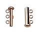Multistrand Clasp,Haluoo Professional Layered Necklace Spacer Clasp Detangler Clasp Slide Magnetic Tube Lock Jewelry Connectors Women Mens Girls Jewelry Accessories,5mm. (Rose Gold)thumb 1