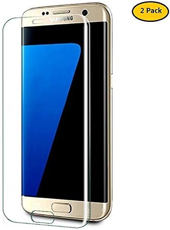 [2 Pack] Galaxy S6 Edge Screen Protector,Galaxy S6 Edge Temperd Glass 3D Curved Full Coverage HD Clear 9H Anti-Scratch Tempered Glass Screen Protector Film for Samsung Galaxy S6 Edge (Clear)