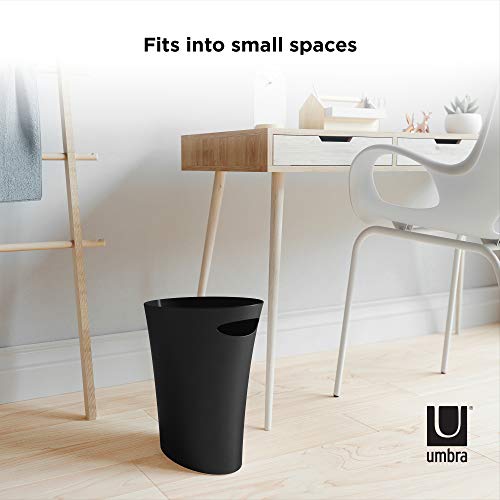 Umbra Skinny Sleek & Stylish Bathroom Trash, Small Garbage Can
