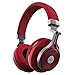 Bluedio T3 Extra Bass Bluetooth Headphones On Ear with Mic, 57mm Driver Folding Wireless Headset, Wired and Wireless Headphones for Cell Phone/TV/PC Gift (Red)
