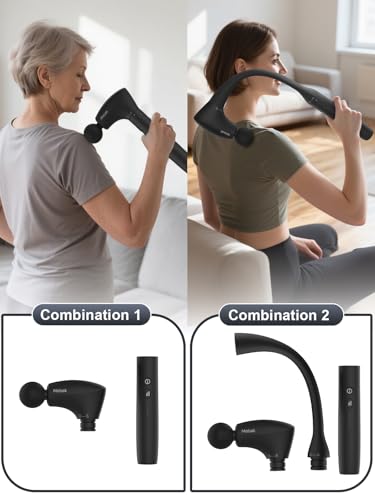 Mebak M3 Massage Gun, 2 in 1 Detachable Massage Gun Deep Tissue, Muscle Percussion Massager Gun with 5 Speed Levels, Body Massager for Back, Leg, Shoulder, Gift for him