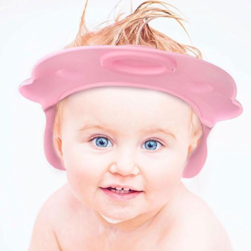 2 pack baby bath cap (pink and blue cute piggy) LEAK PROOF baby bath visor baby bath hat baby shower cap