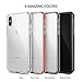 Ringke Fusion Compatible with iPhone X, Clear Transparent PC Back TPU Bumper Drop Defense Scratch Protection Cover - Clear