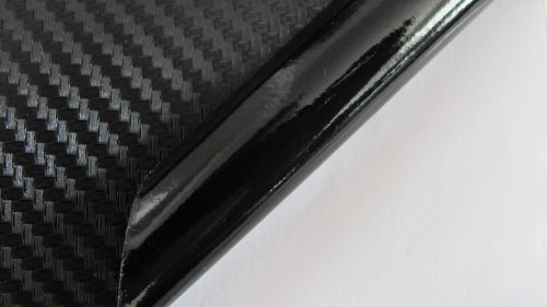 Black Carbon Fiber Vinyl Wrap - Outdoor rated for automotive use - 48" x 60 "