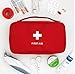 Jipemtra First Aid Bag Tote Empty Small First Aid Kit Bag Outdoor Travel Rescue Pouch First Responder Medicine Bag Pocket Container for Car Home Office Sport Outdoors (Red Handle)