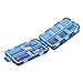 Lewis N. Clark Folding Pill Organizer Supplement Case for OTC Medicine,Prescription and Vitamins, 8 Day Box, Blue
