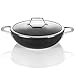 TECHEF - Onyx Collection, 12-Inch Wok/Stir Fry Pan with Glass Lid, coated with New Teflon Platinum Non-Stick Coating (PFOA Free)