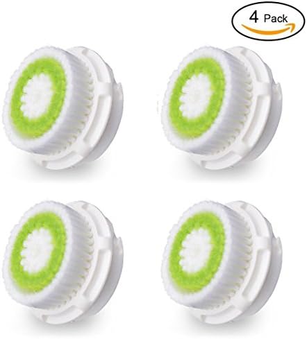 4 Counts Acne Treatment Skin Care Replacement Brush Head Acne Prone Black Heads and Oily Skin Smart Profile, Mia 1, Mia 2, Mia 3 (Aria), Plus, Pro, Alpha Fit