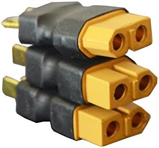 Oishi Tech 3pcs XT60 Female to Deans T Plug Male Converter Connector Adapter for RC Model Lipo Battery ESC No Wires