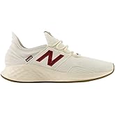 New Balance Men's Fresh Foam Roav V1 Running Shoe, Sea Salt/Monarch Burgundy/Permafrost, 13