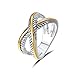 UNY Ring Vintage Designer Fashion Brand women Valentine Gift Two Tone plating Twisted Cable Wire Rings