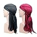 2 PIieces Silky Soft Durag Headwraps with Extra Long Tail and Wide Straps for 360 Waves