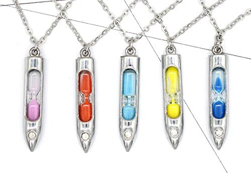 Bullet Shaped Hourglass Necklace Pendant Fashion Christmas Charm Jewelry