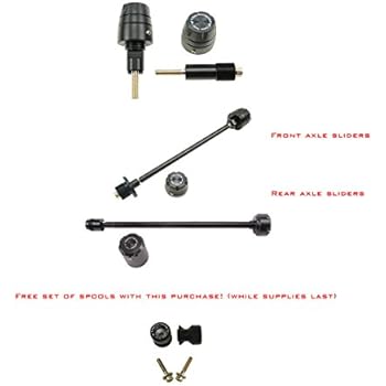 T-Rex Racing 2013-2019 Kawasaki ZX-6R No Cut Frame Front & Rear Axle Sliders Spools