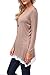 Zattcas Womens Assymetrical Top, Lace Hem Long Sleeve Trapeze Tunic Top