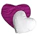 Tomus-UNI Mermaid Sequin Pillow with Insert, 13''X15'' Heart Magic Reversible Sequins Cushion for Home Decor(Blue/Purple)