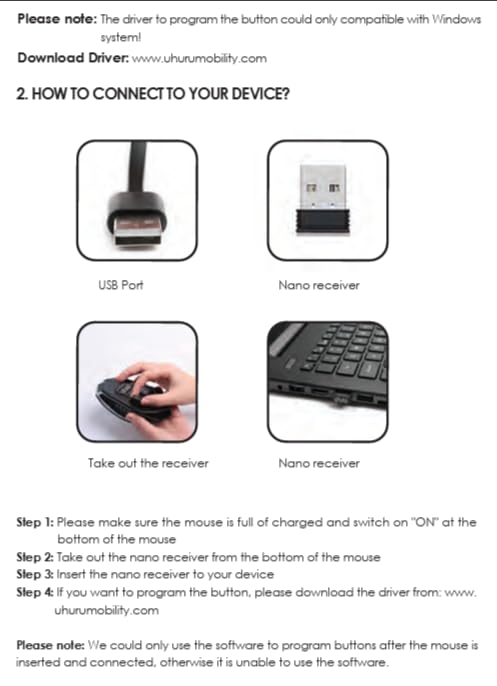 Wireless Gaming Mouse Bluetooth Mouse RGB Rechargeable 2.4G USB Cordless Computer Mice with 7 Color Backlit, 6 Buttons & Silent Click for Laptop, iPad, Mac OS, PC, Windows -Black