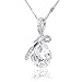 Mother's Day Gift ''External Love'' Water-drop Shape Crystal Pendant Necklace for Women