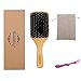 Hairbrush Boar Bristle Hair Brush-Hair Brushes for Women Mens Kids girls Best Natural Wooden Paddle Hair Brush for Thick fine Curly Straight Dry and Damaged Hair-Avoid Tangles?by Auoetoe (wooden)