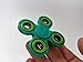 Green EDC Quad Spinner Fidget toys, Fidget Hand Spinners Stress Reducer - Perfect For ADD, ADHD, Anxiety, and Autism Adult Children For Killing Time (green)