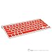 TOP CASE Silicone Cover Skin Compatible with Apple Wireless Keyboard with TOP CASE Mouse Pad (Apple Wireless Keyboard, RED)