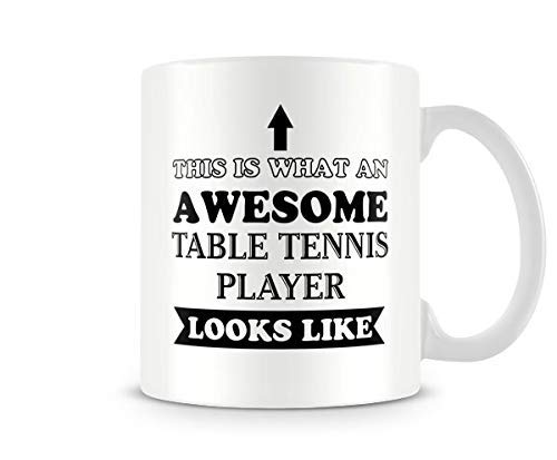 Behind the Glass - Awesome Table Tennis Player - Printed Sport Mug - Great Gift/Present Idea, Ceramic, 11fl.oz.