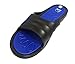 Womens Velcro Anti Slip Comfy Slide Sandals Home Flats Shoes Shower Slip On Slipper, Blue, 8 B(M) US