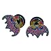 Stainless Steel Mens Womens Batman Pattern Stud Earrings Bonnie (Colorful Matte Surface)