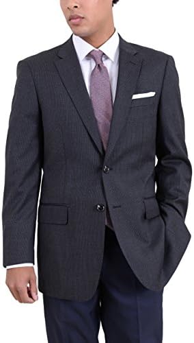 Arthur Black Classic Fit Gray Check Two Button Wool Blazer Sportcoat