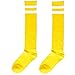 Yellow Striped Knee Socks - One-Size-Fits-Most (1 Pair) - Ultra-comfy & Breathable Footwear - Perfect for Fun & Casual Outfits