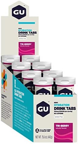 GU Hydration Electrolyte Drink Tablets, Tri-Berry, 8 Count by GU Energy Labs
