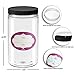 DilaBee 32 Oz Plastic Jars with Lids and Labels - 6 Pack Clear Storage Containers with Airtight Lids for Food, Kitchen Pantry, Home Organization and More