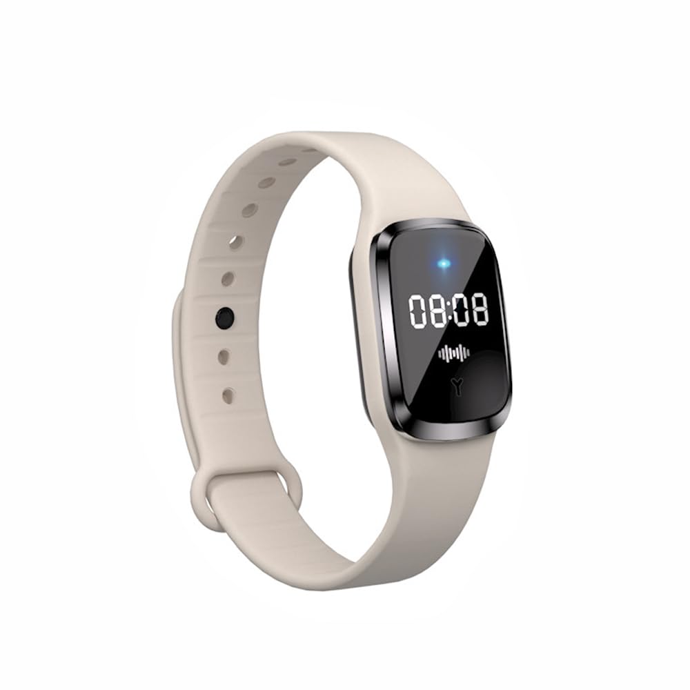 Bracelets Repellent Mosquito Ultrasonic, Electronic Anti-Mosquito Wristband Watch with USB Charging/Waterproof/Reusable/Portable for Outdoor Camping Hiking-Beige