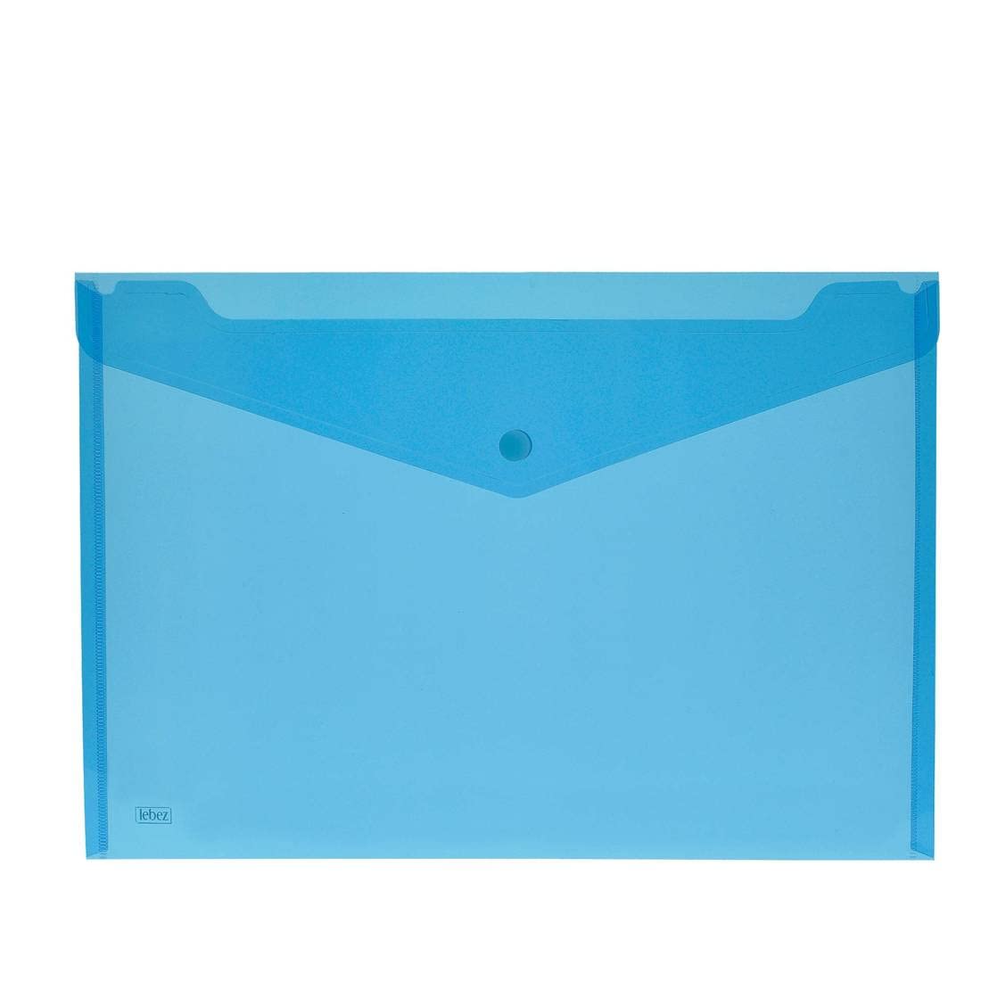 LEBEZ Set 5 Envelopes with Button A4 – Assorted Colours 33.5 x 23,5 cm Lebez Art. 2192