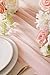 Ling's moment 10Ft Light Peach Sheer Chiffon Like Table Runner for Wedding Rustic Boho Wedding Party Bridal Shower Decorations Birthday Party