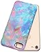 A-Focus Case for iPhone 7 Case, iPhone 8 Case, Frosted Full Print Slim Pink Blue Green Marble Pattern Series Anti Scratch Anti Finger Flexible TPU Case for iPhone 7 iPhone 8 Matte Colorful