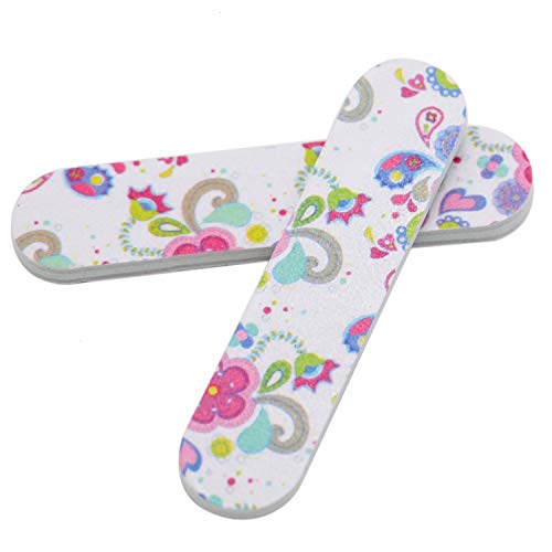 HUELE 50PCS Colorful Mini Emery Board Nail Files