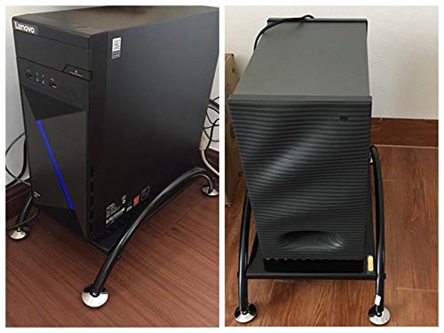 SAVPOW Computer Host Bracket Universal PC Case Holder Host Box Bracket Tray Floor Mount Tower Holder Stand Computer Accessories for Home Office, Black - Thumbnail 3