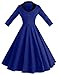 GownTown Womens Dresses cape collar 3/4 Sleeves 1950s Vintage Dresses Swing Stretchy Dresses